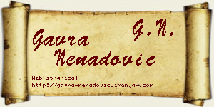 Gavra Nenadović vizit kartica